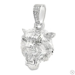 .925 Silver Tiger Head Pendant Small  68963 - Image 4