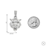 .925 Silver Tiger Head Pendant Small  68963 - Image 7