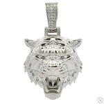 .925 Silver Tiger Head Pendant -Large 68965 - Image 1