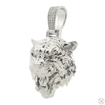 .925 Silver Tiger Head Pendant -Large 68965 - Image 3