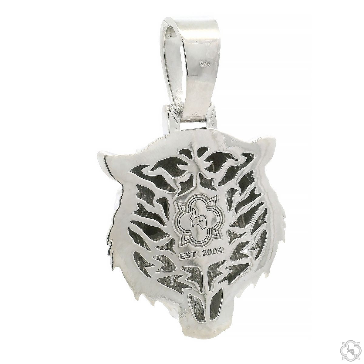 925 Silver Tiger Head Pendant -Large 68965 | TraxNYC