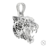 .925 Silver Tiger Head Pendant 2 -Large 70675 - Image 2