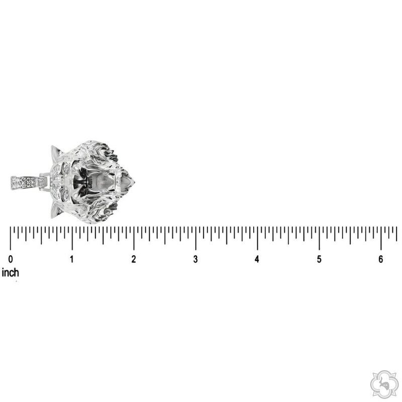 .925 Silver Tiger Head Pendant 2 -Large 70675 - Image 5