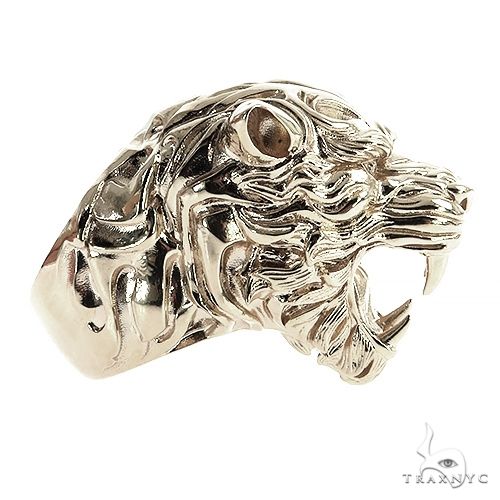 .925 Silver Tiger Head Ring 69097 - Image 3