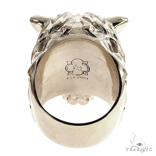 925 Silver Tiger Head Ring 69097 | TraxNYC