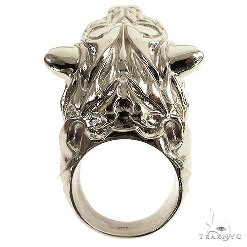 925 Silver Tiger Head Ring 69097 | TraxNYC