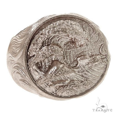 .925 Silver Wave Ring 68890 - Image 1