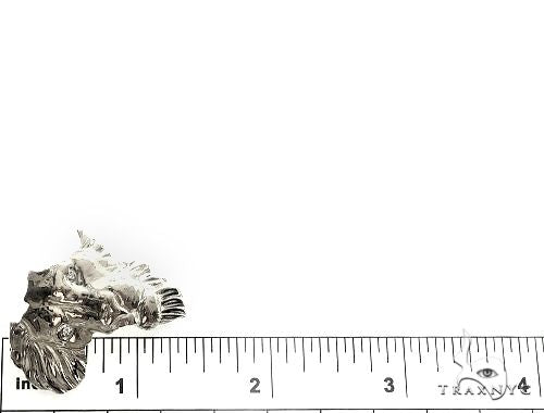 .925 Silver  Small African Lion Face Pendant 66467 - Image 5