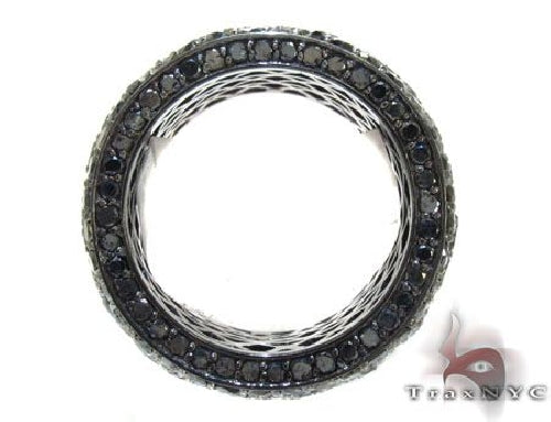 .925 Sterling Silver Black Diamond Infinity Band, photo 4 of 8