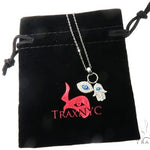 .925 Sterling Silver Hamsa Hand Evil Eye Charm 18'' inches Re-sizable Cable Link Chain Set 61367 - Image 6