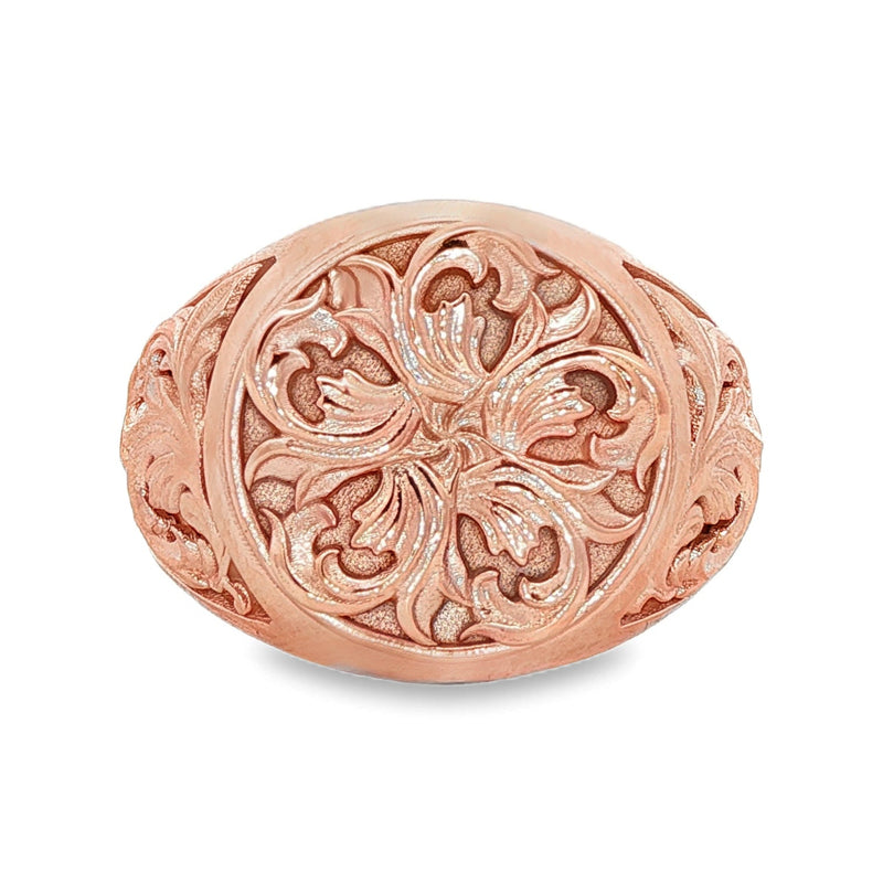 10K Gold Royal Filigree Signet Ring, photo 3 of 6