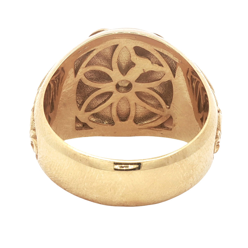 10K Gold Royal Filigree Signet Ring, photo 4 of 6