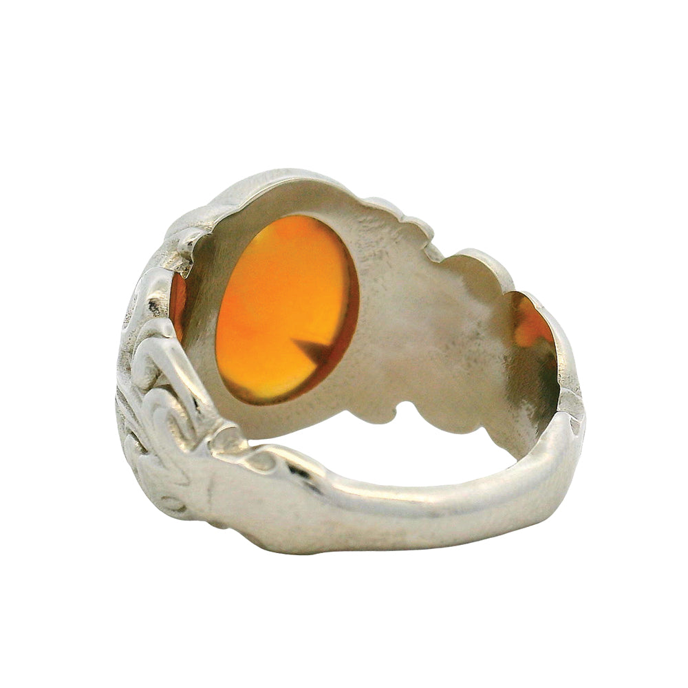 Platinum Opal Ring | Luxury Natural Opal Ring – TraxNYC NYC