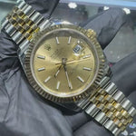2019 Rolex Datejust 41mm | Two-Tone Stainless Steel and 18K Yellow Gold | Champagne Stick Dial | REF: 126333