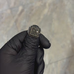 TraxNYC Silver Black Diamond Ring 25650