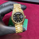 2023 Rolex Day-Date 41mm Black Stick Dial 228238 | 18K Yellow Gold President 71175