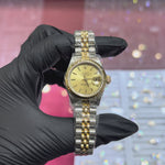 Rolex DateJust 26mm | Two Tone Gold | Champagne Stick Dial | 69173