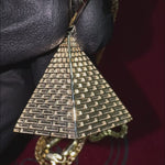 10K Gold Pyramid Pendant Set  44432