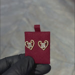 Heart Shape Baguette Diamond  Earrings 70308