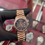 2024 Rolex Day-Date 40mm | 18K Everose Gold | Black Ombre Roman Dial | 228235