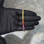 50 Pt Rainbow Sapphire Tennis Bracelet 68276