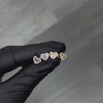 Golden Heart Diamond Earrings 71407
