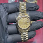 Rolex Lady Datejust 26mm | 18K Yellow Gold | Champagne Stick Dial