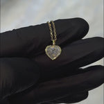 Heart Diamond Bezel Pendant 71018