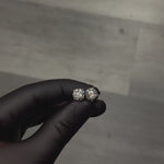 .925 Silver Diamond Earrings 4.0 Ctw 71509