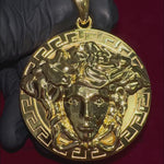Gold Plated 925.Silver Medusa Head Pendant 33835