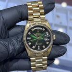 Rolex Day-Date 36mm | 18K Yellow Gold | Green Ombre Diamond Dial