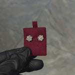 Round Cut Stud Flower Earrings 305