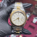 Rolex DateJust 41mm |Two Tone Gold | White Stick Dial
