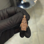 TraxNYC Solid Gold Block Jesus Pendant Mini 70839