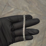 14K Gold Emerald Bezel Tennis Bracelet with Lab-Grown Diamonds 71774