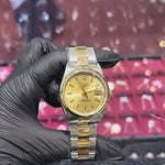 Rolex OysterDate 36mm | Two Tone Gold |  Champagne Stick Dial