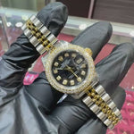 Rolex Lady Datejust 26mm | Two-Tone Stainless Steel and 18K Yellow Gold | Black Diamond Dial | REF: 69173
