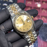 Rolex DateJust 36mm | Two Tone Yellow Gold | Champagne Roman Dial | 116233
