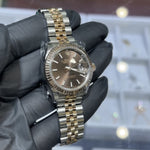 2022 Rolex Lady-Datejust 28mm | Two Tone Everose Gold | Chocolate Stick Dial