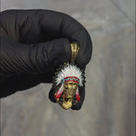 Red Feather Native Chief Pendant 71091
