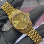 1991 Rolex Lady Datejust 26mm | 18K Yellow Gold | Champagne Diamond Dial | REF: 69178