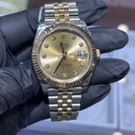 2018 Rolex Datejust 41mm | Two Tone Yellow Gold | Champagne Diamond Dial