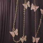 14K Gold Diamond Butterfly Necklace 66444