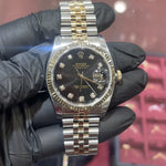 2008 Rolex Datejust 36mm | Two Tone Yellow Gold | Black Diamond Dial 71751