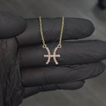 14K Gold Pisces Diamond Necklace 66715