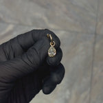 14K Gold Pear Shape Convertible Lab-Grown Diamond Hoops 71823