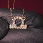 14K Gold Libra Diamond Necklace 66722