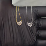 Golden Heart Diamond Necklace 71406