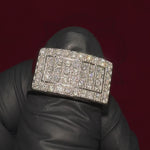 Silver 5 Row Prong Diamond Ring 25652