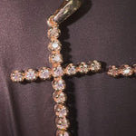 14K Gold Diamond Cross 65301